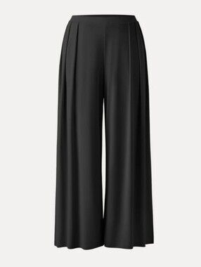 NWT OGL Sandwashed Mid Rise Pleated Wide Leg Palazzo Pant Pockets XS 0 2 Black